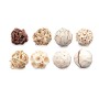 Set of Decorative Balls Gift Decor 10 10 White Brown 8 x 16 x 8 cm (12 Units)