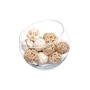 Set of Decorative Balls Gift Decor 10 10 White Brown 8 x 16 x 8 cm (12 Units)
