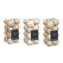 Set of Decorative Balls Gift Decor 1 1 White Brown 10 x 20 x 10 cm (12 Units)