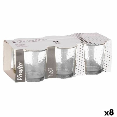 Set of glasses Vivalto 79064 79064 Transparent Glass Points 265 ml (8 Units)