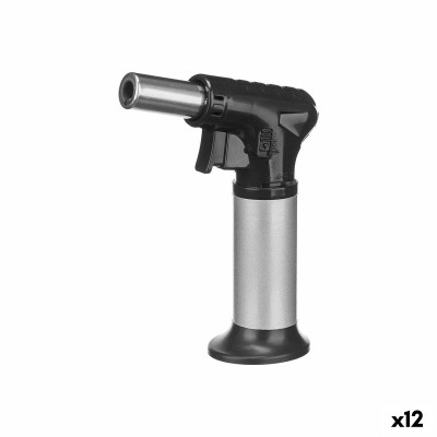 Chalumeau de Cuisine Kinvara JY-017 JY-017 Noir Argenté Argent 12 x 15,4 x 5 cm (12 Unités)