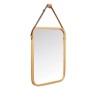 Hanging mirror Gift Decor B6605 B6605 Natural Rectangular 34 x 41,5 x 1,5 cm (6 Units)