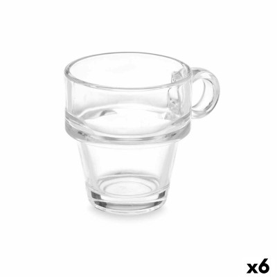 Ensemble de tasses à café Vivalto Z908-4/BHA6 Z908-4/BHA6 Transparent verre 90 ml (6 Unités)
