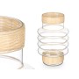 Bougeoir Gift Decor SG-29853 SG-29853 Transparent Naturel verre Rotin 18 x 30 x 18 cm (6 Unités)