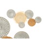 Décoration murale Gift Decor 23SMB1537 23SMB1537 Marron Gris Métal 76,8 x 4,4 x 50,2 cm (4 Unités)