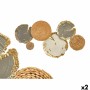 Décoration murale Gift Decor 23SMB1538 23SMB1538 Blanc Marron Gris Métal 89,5 x 5,1 x 48,3 cm (2 Unités)