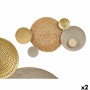 Décoration murale Gift Decor 23SMB1443 23SMB1443 Marron Gris Métal 88,9 x 7 x 50 cm (2 Unités)