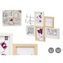 Cadre photo Gift Decor 411408K 411408K Naturel Métal Bois MDF (8 Unités)