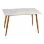 Table d'appoint Marron Blanc Marbre Métal Mélamine DM (70 x 120 x 75 cm)