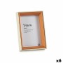 Cadre photo Gift Decor 625663D 625663D Blanc Marron Verre Bois MDF (6 Unités)