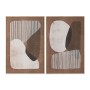 Painting Home ESPRIT White Beige Terracotta Abstract 82,6 x 4,3 x 122,6 cm (2 Units)