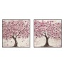 Painting Home ESPRIT Beige Pink Dark brown Romantic 103 x 4,5 x 103 cm (2 Units)