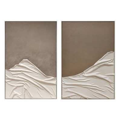 Painting Home ESPRIT White Beige Modern Urban 83 x 4 x 123 cm (2 Units)