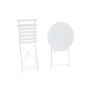 Table set with 2 chairs Home ESPRIT White Metal 60 x 60 x 71 cm