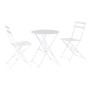 Table set with 2 chairs Home ESPRIT White Metal 60 x 60 x 71 cm