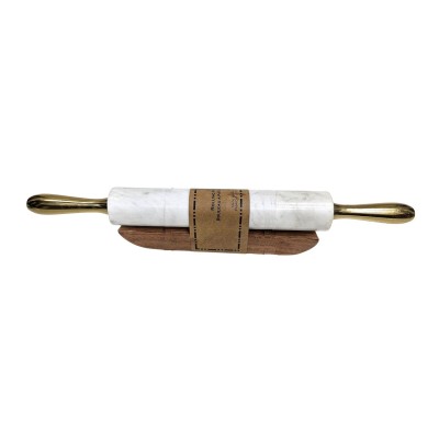 Rouleau Home ESPRIT Métal Marbre Bois d'acacia 48 X 5 X 5 CM
