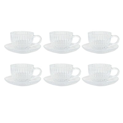 Ensemble de tasses à café Home ESPRIT Transparent 240 ml