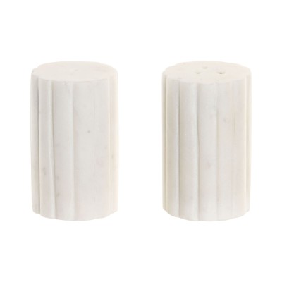 Salière et Poivrière Home ESPRIT Blanc Urbaine 4,5 x 4,5 x 8 cm