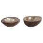 Valet Tray Home ESPRIT White Beige 22 x 18 x 8 cm (2 Units)