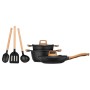 Cookware Smile MGK-23 Black Wood 7 Pieces