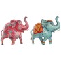 Figurine Décorative Home ESPRIT Bleu Fuchsia 40 x 12 x 40 cm (2 Unités)