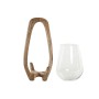 Candleholder Home ESPRIT Natural Crystal Mango wood 18 x 18 x 33 cm