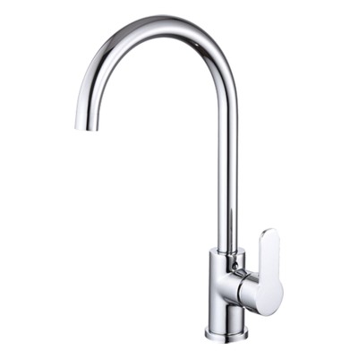 Mitigeur Fontastock Chrome Acier inoxydable Céramique Alliage de Zinc Forme en C