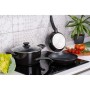 Casserole with Lid Fagor VIVANT 24 NEGRA Black Aluminium 4,8 L
