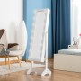 Armoire à Bijoux sur Pied avec Miroir et LED InnovaGoods Blanc Plastique (Reconditionné A)