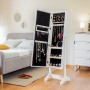 Armoire à Bijoux sur Pied avec Miroir et LED InnovaGoods Blanc Plastique (Reconditionné A)