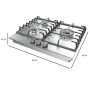Gas Hob Cecotec Bolero Squad G 3200F Inox 6250 W 58 x 50 cm