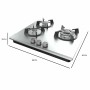 Plaque au gaz Cecotec Bolero Squad G 3200S Inox 6250 W 58 x 50 cm