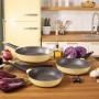 Set of pans Cecotec Polka Experience 18-22-26 Bucket Set Vulcano Yellow Aluminium Ø 18 cm Ø 22 cm Ø 26 cm