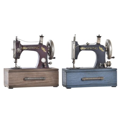 Figurine Décorative DKD Home Decor Métal Bois (23 x 12 x 23,5 cm) (2 Unités)