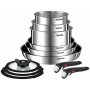 Batterie de Cuisine Tefal L897SB74 Noir Rouge Acier 11 Pièces