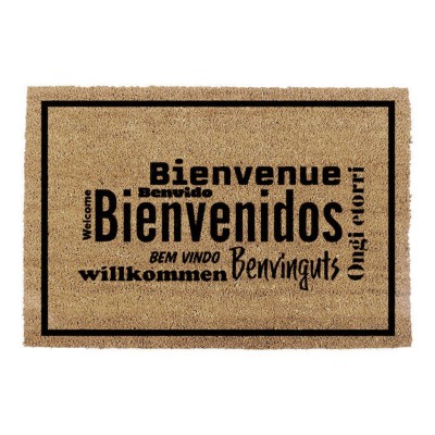 Paillasson EDM 74773 Marron Noir Châtain Clair Marron Intense 2/8-negro azulado 60 x 40 cm Rectangulaire