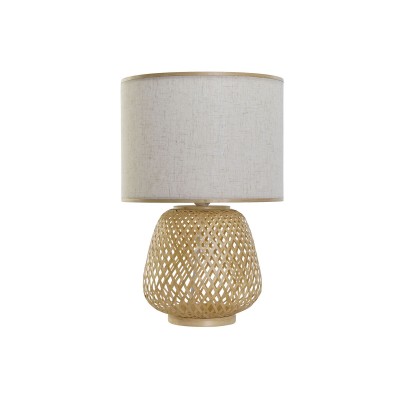 Desk lamp DKD Home Decor Brown Natural Bamboo 50 W 220 V 32 x 32 x 49 cm