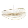 Ceiling Light DKD Home Decor Brown Bamboo 50 W 100 x 100 x 25 cm