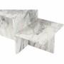 Centre Table Harmony White Grey 80 x 40 x 40 cm Marble