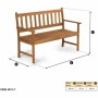 Banc Fieldmann FDZN 4013-T Marron Bois d'acacia 122 x 57 x 85 cm