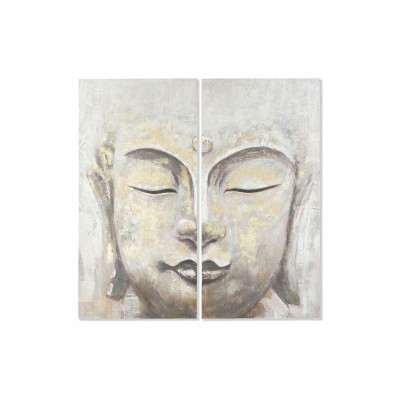 Jeu de 2 tableaux DKD Home Decor Buda Oriental (120 x 3,7 x 120 cm)