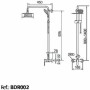 Colonne de douche Imex ROMA OC BDR001-OC Acier inoxydable 150 cm 1 Position