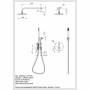 Colonne de douche Imex MONZA NM GPM039/NG Acier inoxydable Laiton ABS
