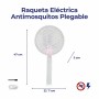 Raquette tueuse d’insectes rechargeable avec LED JATA MOST3555 Métal Plastique