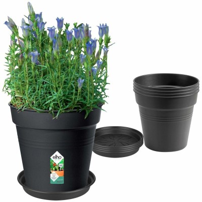 Pot Elho Noir Plastique Rond