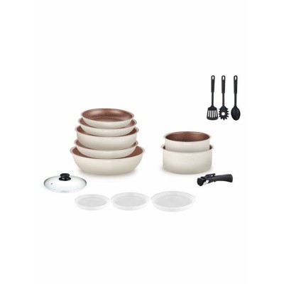 Batterie de Cuisine Arthur Martin Blanc 18 Pièces