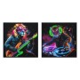 LED Picture Home ESPRIT Black Vintage 83 x 3,7 x 83 cm (2 Units)