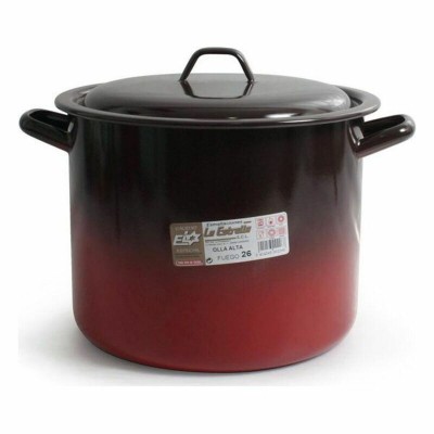Casserole avec Couvercle La Estrella Acier émaillé vitrifié