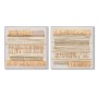 Toile Home ESPRIT Beige Naturel Boho 82 x 4,5 x 82 cm (2 Unités)