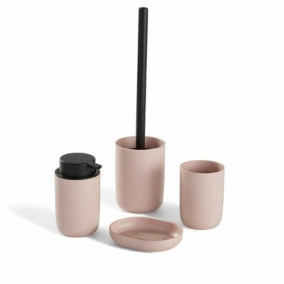 Bath Set TODAY HOY Pink Plastic Modern 4 Pieces (4 Units)